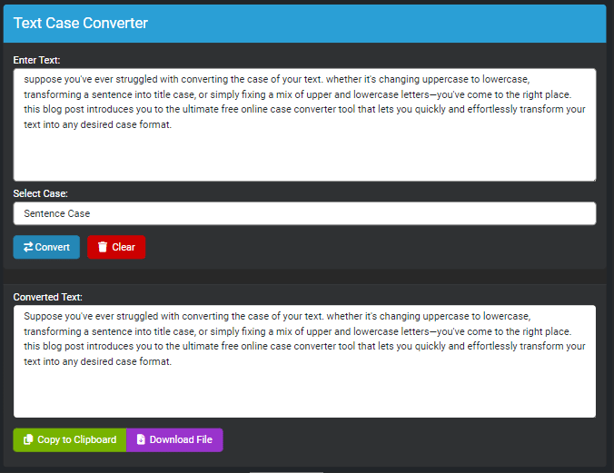 sentence case converter sentence case converter